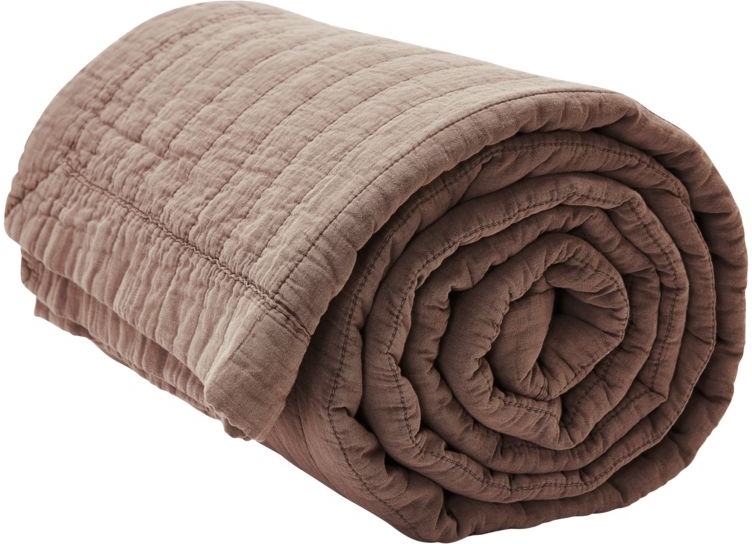 Vatteret sengetæppe byNORD Magnhild 160x280 cm bærfarvet bomuld/polyester