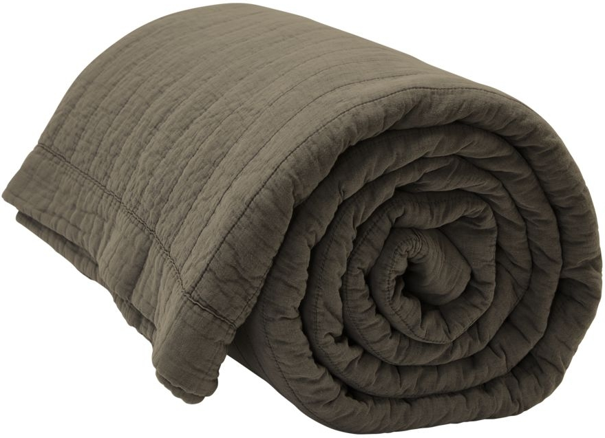 byNORD vatteret quiltet sengetæppe Magnhild 280x280 cm bark