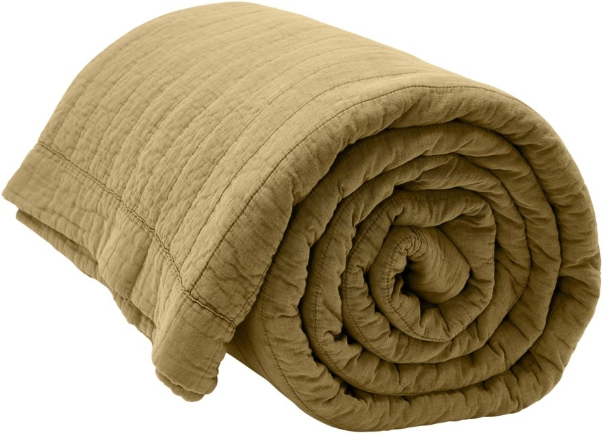 Vatteret sengetæppe byNORD Magnhild Seeds 280x280 cm bomuld/polyester grøn