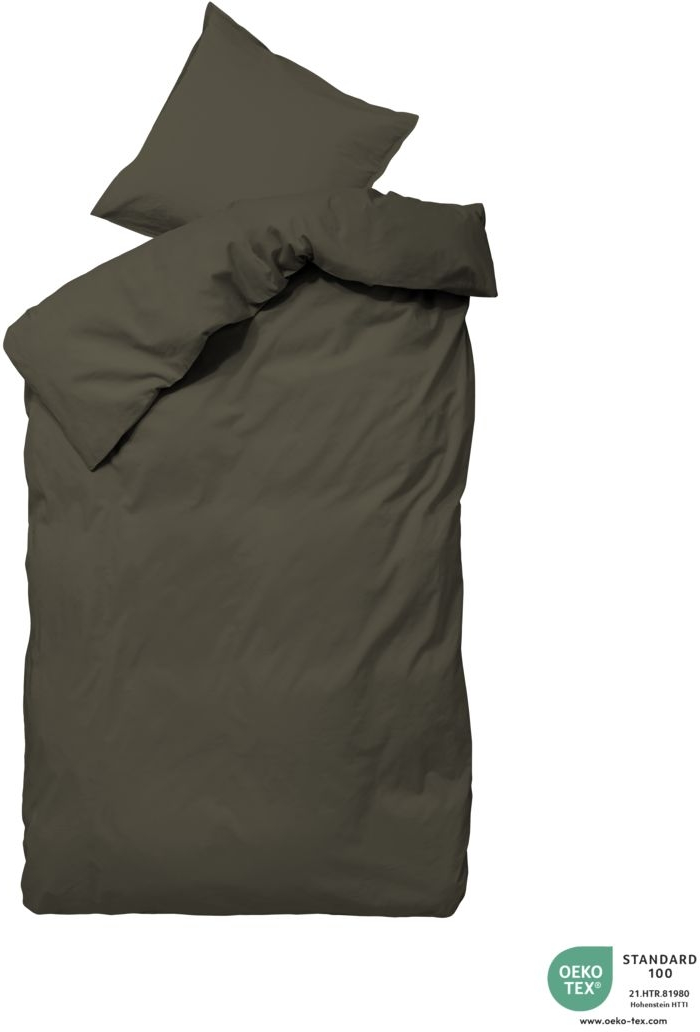 Sengesæt byNORD Ingrid Bark, 100% økologisk bomuld percale, kuvertlukning, 140x22060x63 cm