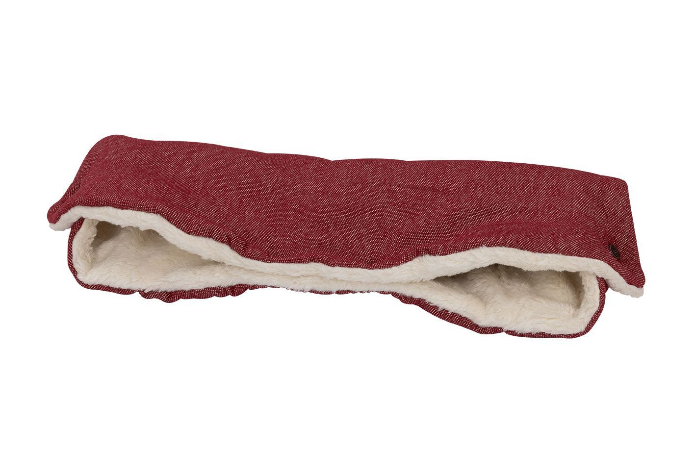 Håndmuffe i økologisk uld/bomuld - Granada (rødmeleret)