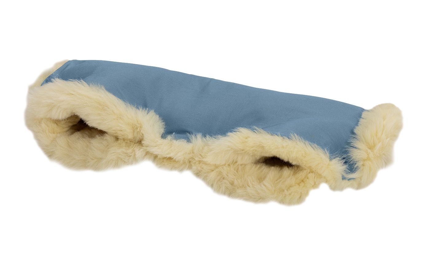 Naturkind håndmuffe i 100% lammeuld - Topas (klar blå)