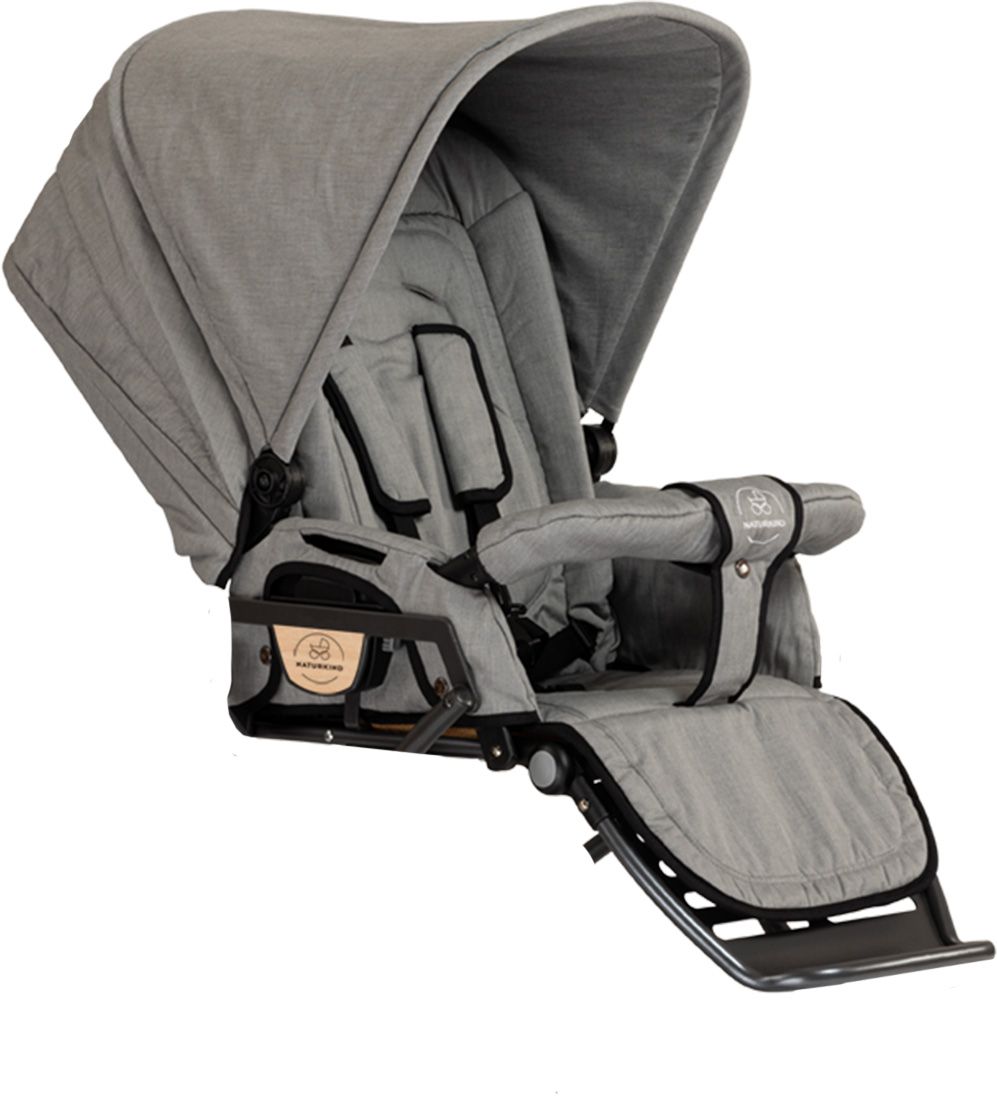 Naturkind Klapvognssæde - Siebenschläfer (grå meleret)