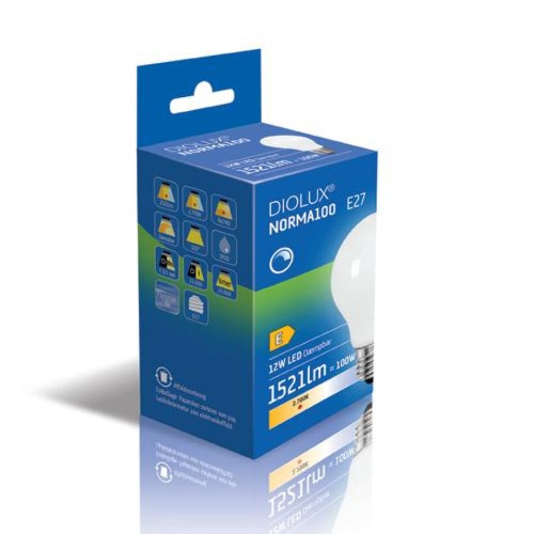 DIOLUX NORMA100 12W 927 E27 2700K Dæmpbar - GN