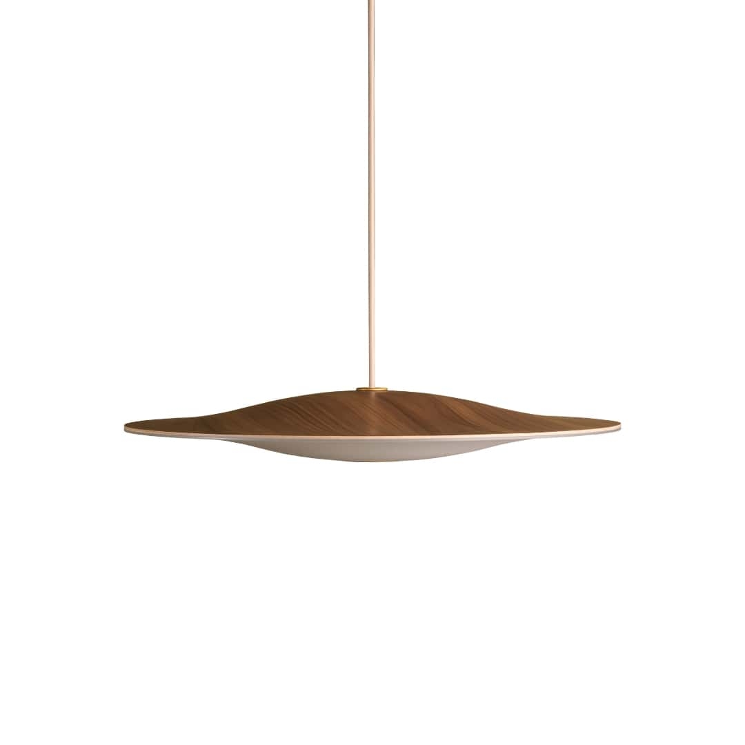 Sinus Wood 550P Valnød Opal Glas Pendel