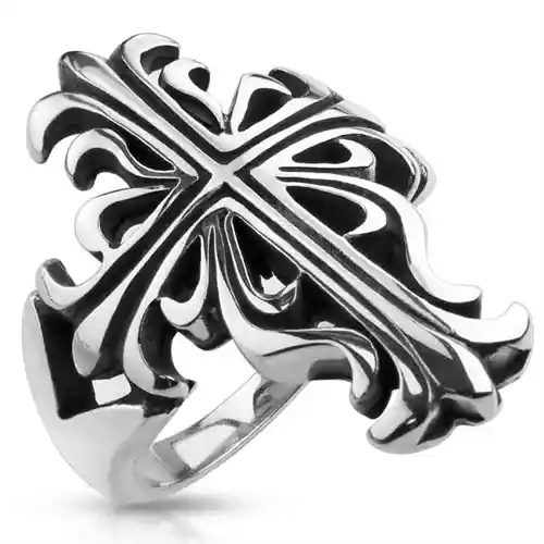 Celtic Cross ring stål