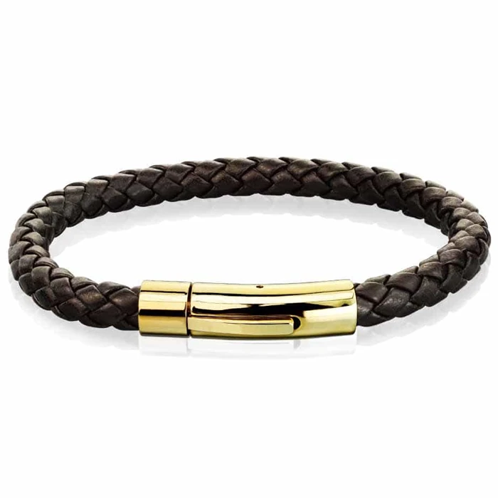 XT Dark Brown IMT læderarmbånd - Gold