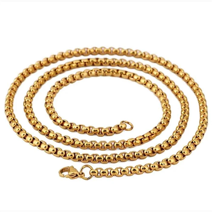 Leari herrehalskæde lænke IP. gold (Vandfast) 49cm