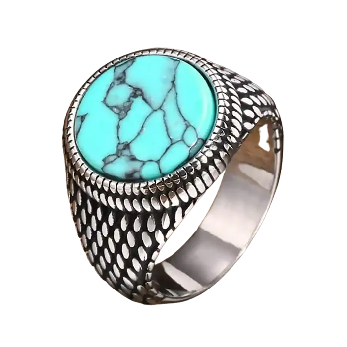 Gork herrering med turkis sten.