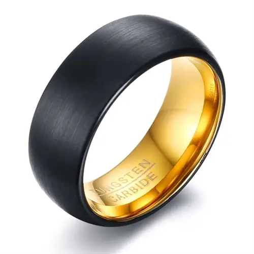 Gold/Black tungstenring