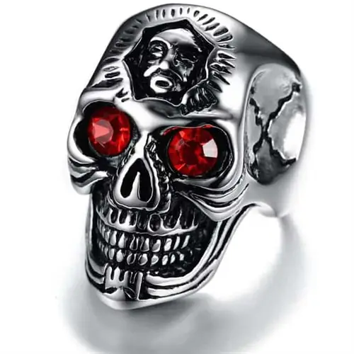 Red eye skull - Bikerring