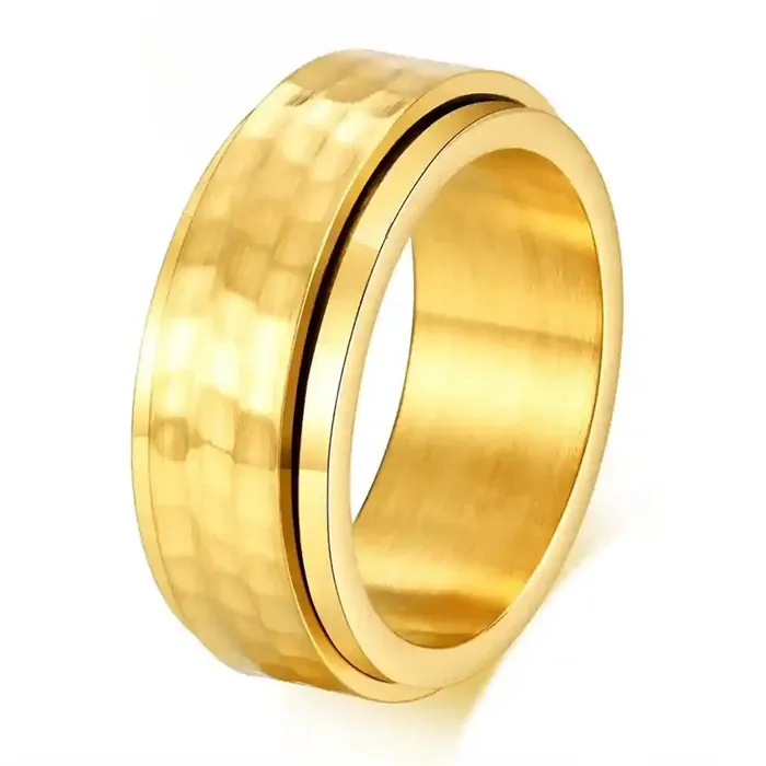 HammerGold Spinning Ring - 8 mm Herrering i Rustfrit Stål