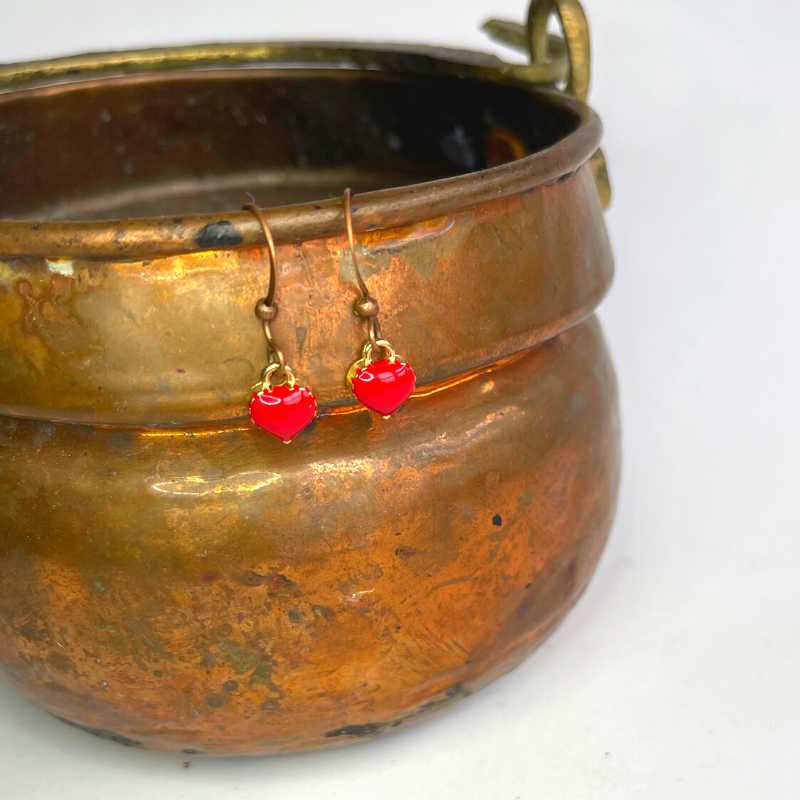 Øreringe Red Hearts