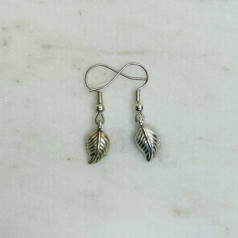 Silver Leaf Elegance Øreringe