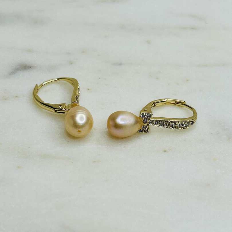 Pearl Elegance Øreringe - Rose