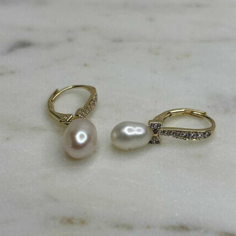 Pearl Elegance Øreringe - White