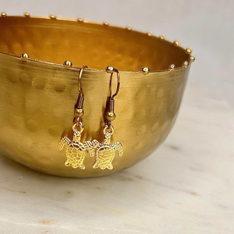 Golden Turtle Øreringe