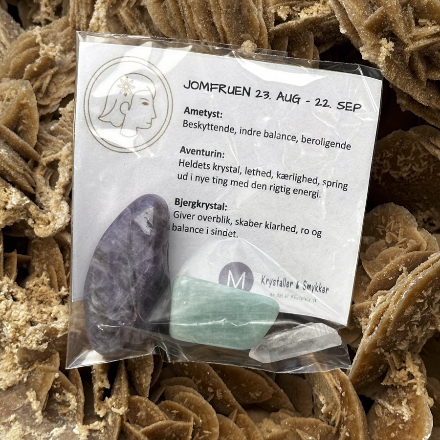 Stjernetegn krystalsæt - Jomfruen
