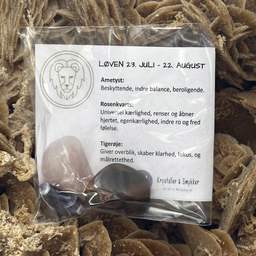Stjernetegn krystalsæt - Løven