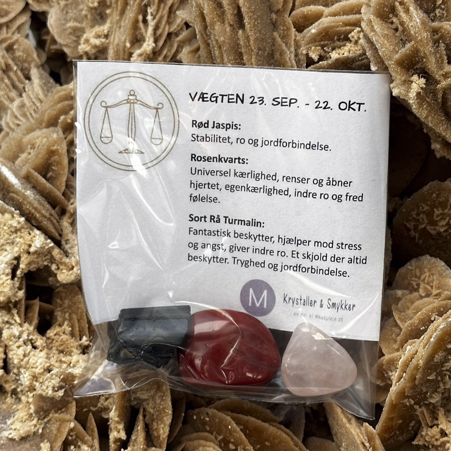 Stjernetegn krystalsæt - vægten