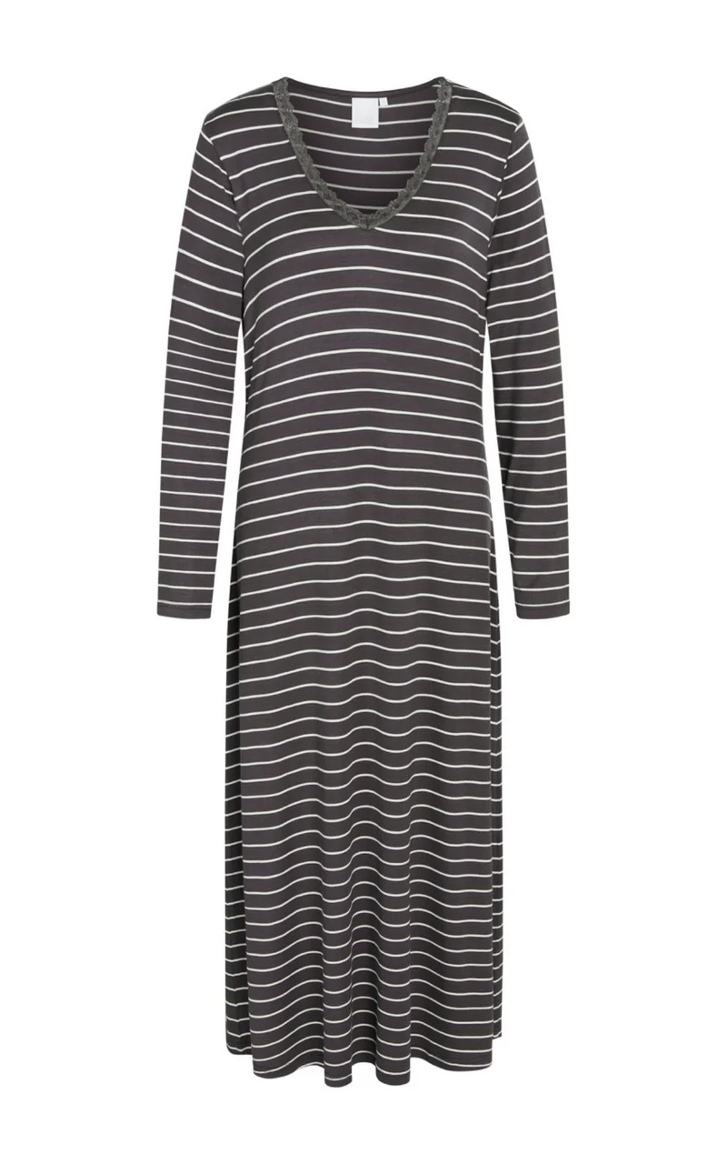 Jacqueline Dress. Pavement Stripe