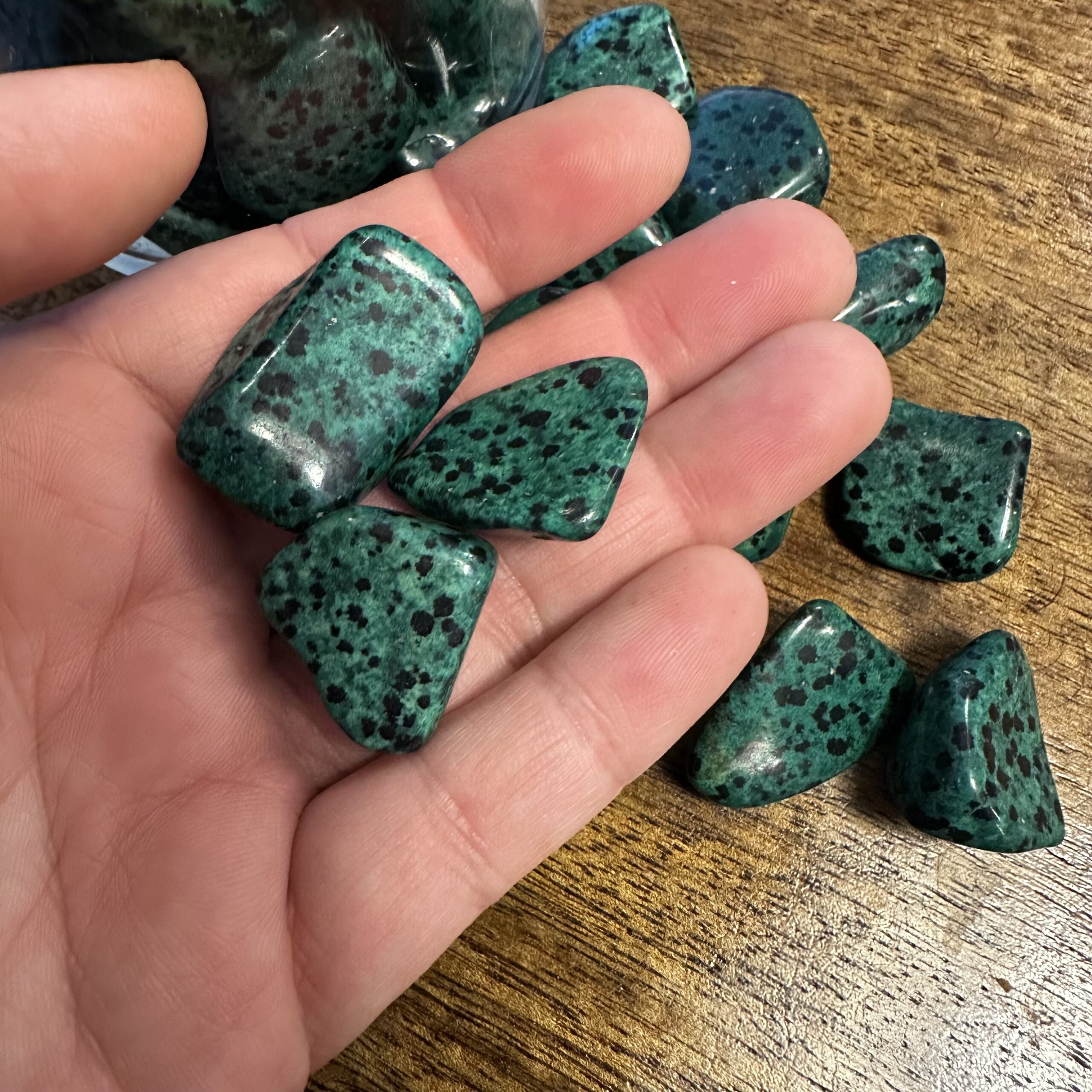 Grøn Dalmatiner Jaspis