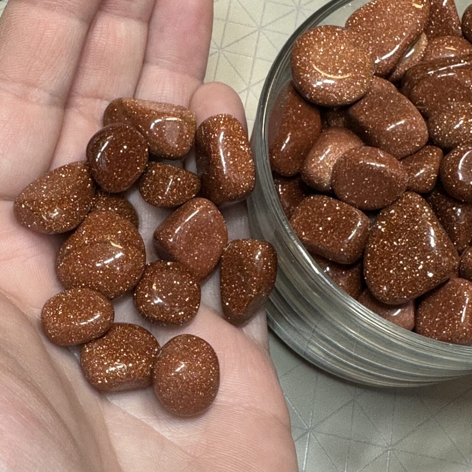 Guldsten små lommesten