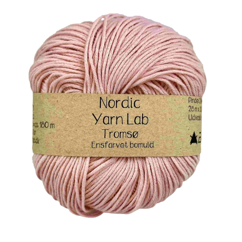 Tromsø ensfarvet bomuld Støvet Rosa 0295