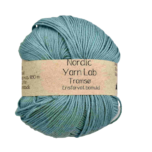 Tromsø ensfarvet bomuld Turkis 1396