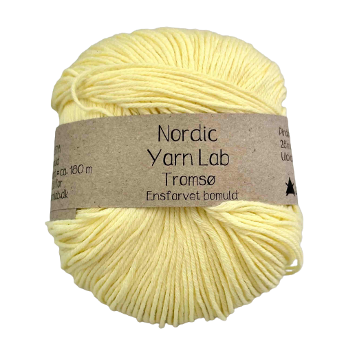 Tromsø ensfarvet bomuld Vanilla 0099