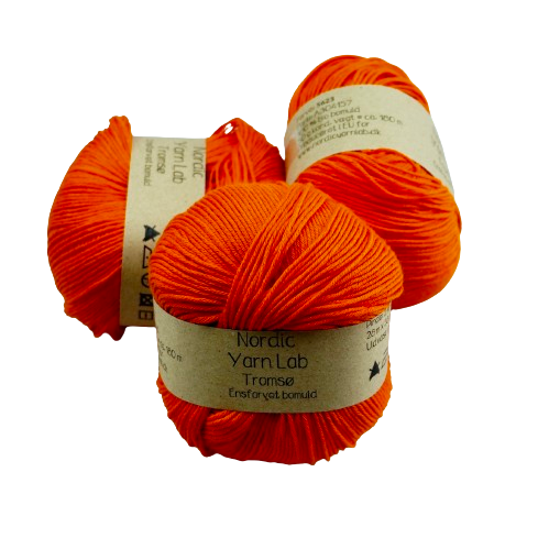 Tromsø ensfarvet bomuld Orange 5623