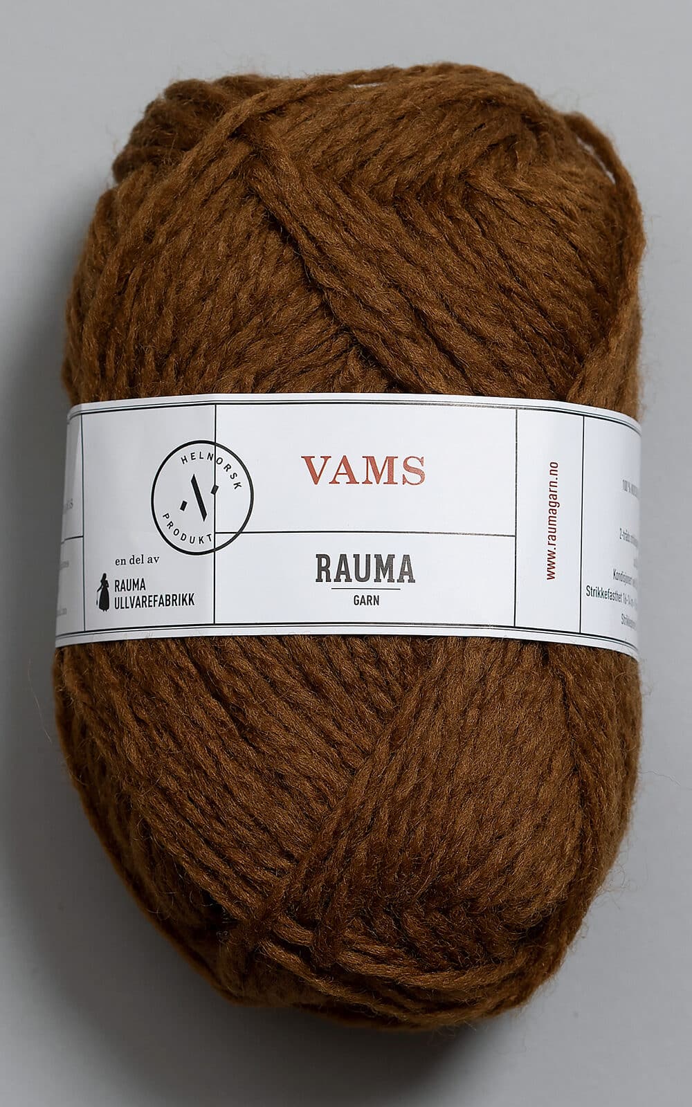 Vams - 103 Mørk kamelbrun - Garn - Rauma
