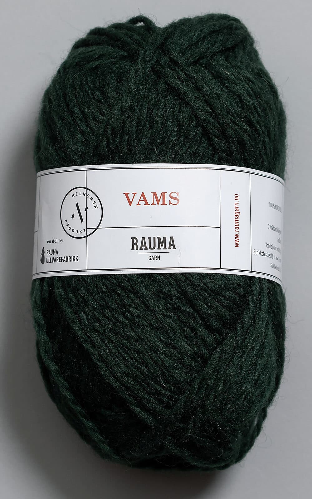 Vams - 111 Mørk grøn - Garn - Rauma