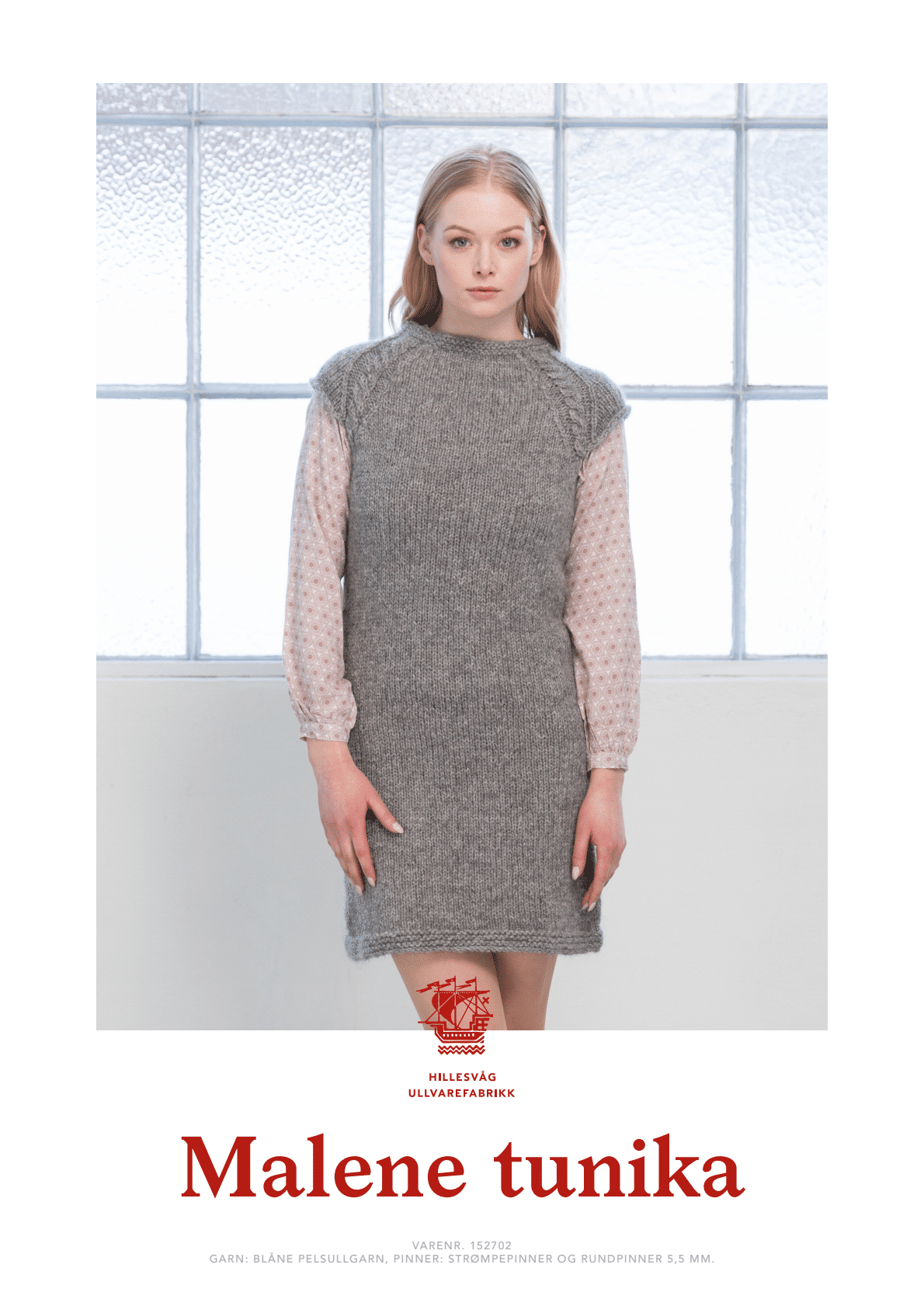 Malene tunika Blåne - Garn - Hillesvåg