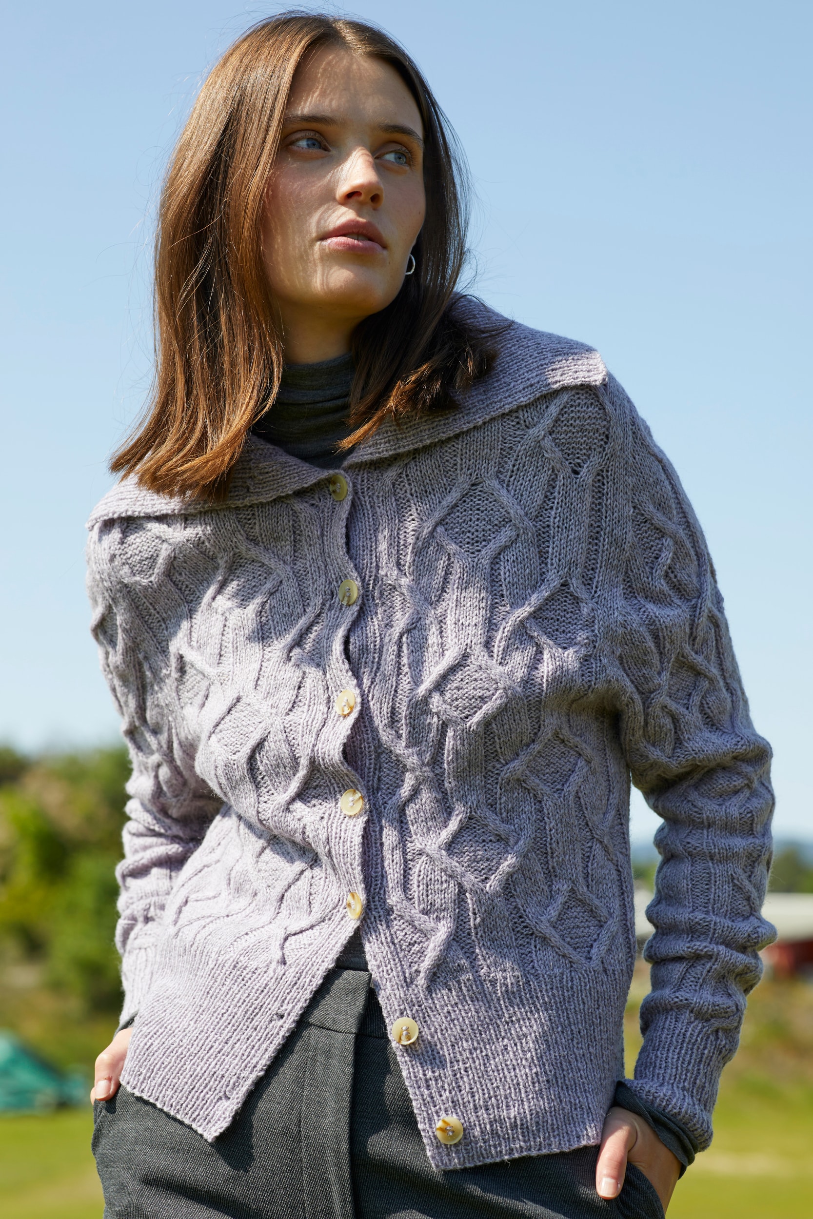 432-4 Hegre flettejakke - Garn - Rauma