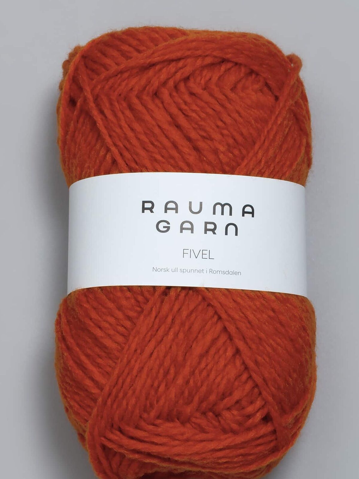 Fivel - 22 Mørk oransje - Garn - Rauma