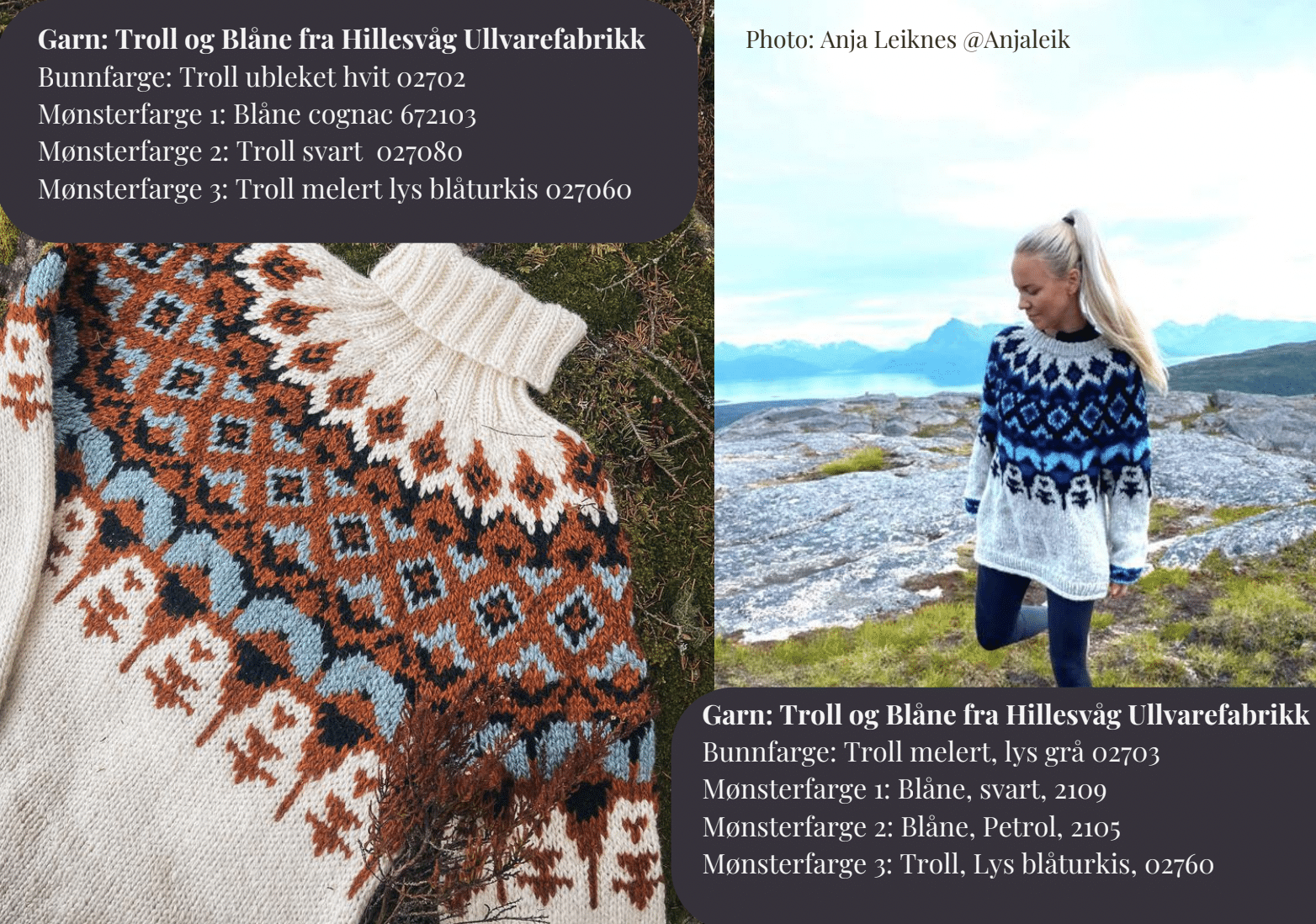 Matoaka polar rundfelling - Som fysisk print Engelsk - Strikkeopskrift - Hillesvåg