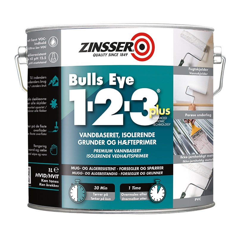 ZINSSER® BULLS EYE 1-2-3 PLUS-1 liter