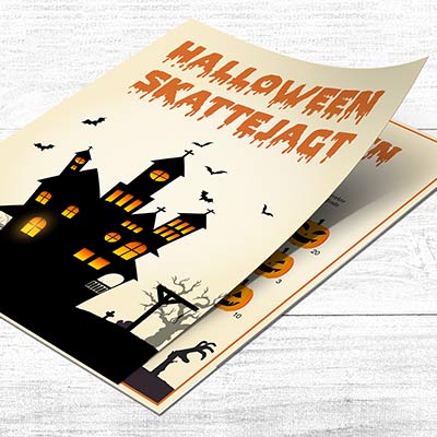 Halloween skattejagt for børn 6-9 år med gyseligt sjove opgaver