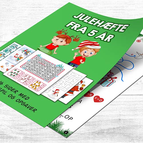 Julehæfte med opgaver og spil - fra 5 år