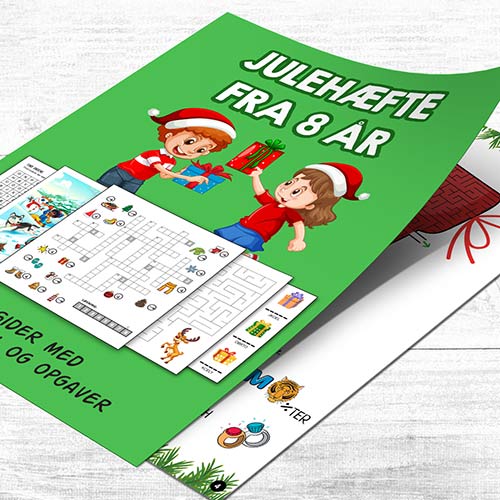 Julehæfte med opgaver og spil - fra 8 år
