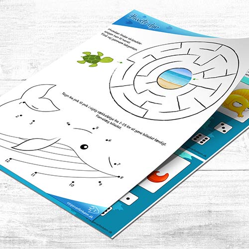 Havets dyr opgavehæfte - fra 4 år