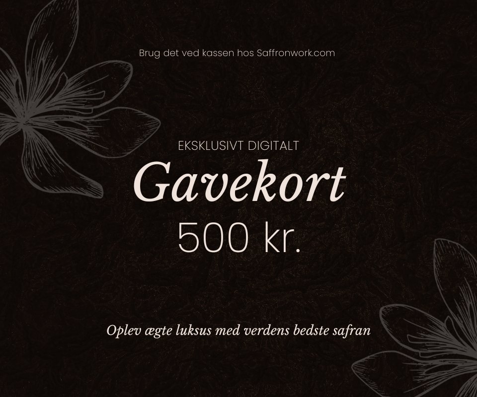 Eksklusivt Digitalt Gavekort - Værdi 500 kr.
