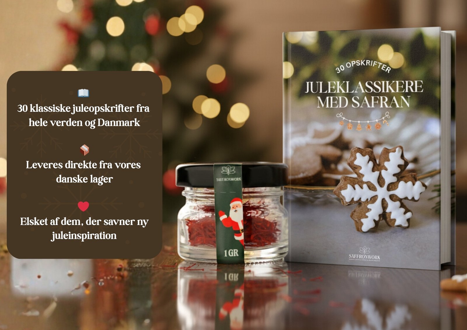 1 gram ægte safran + jule e-bog, smagen af jul for 44 kr