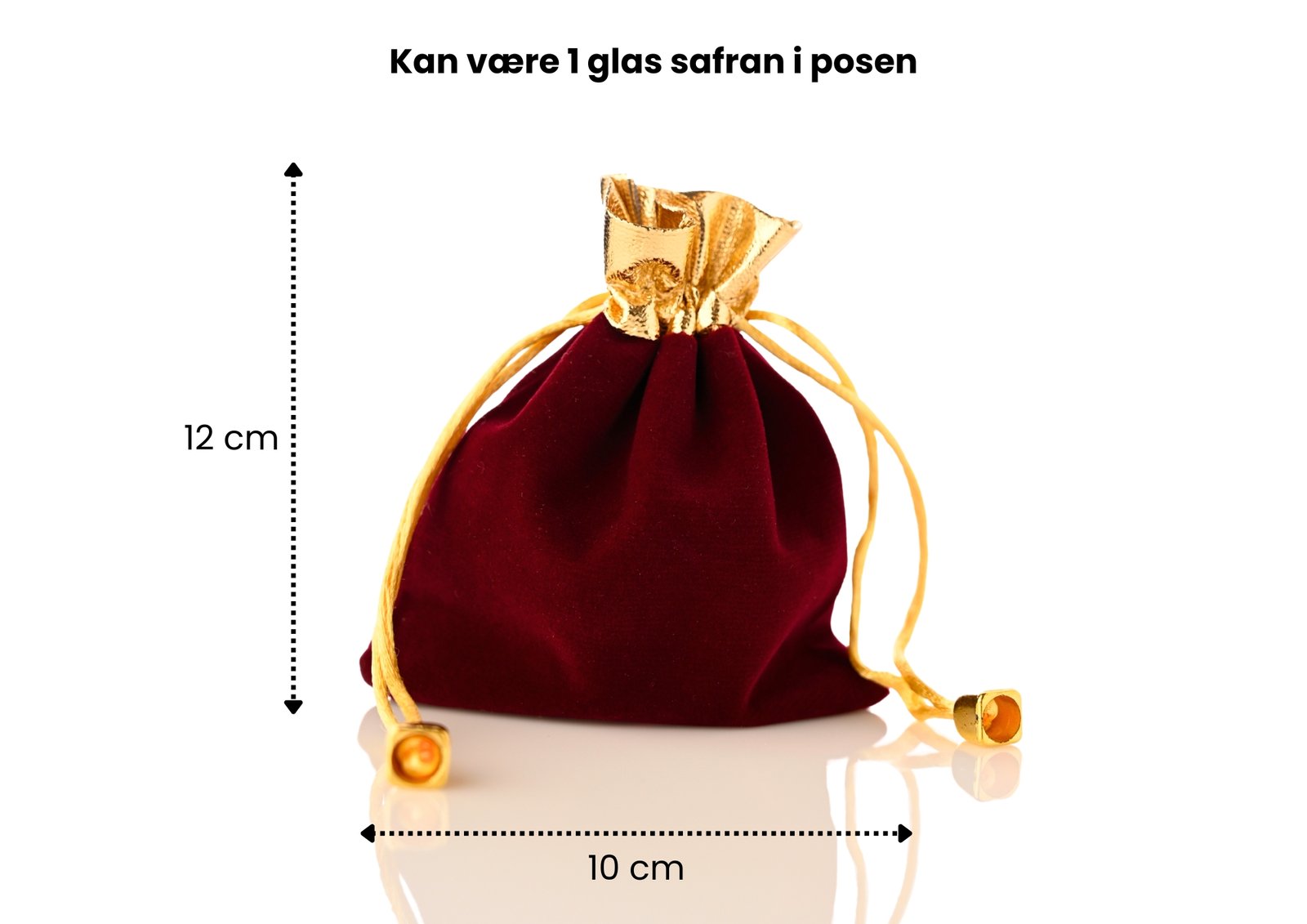 Luksus gavepose i velour (10x12 cm)