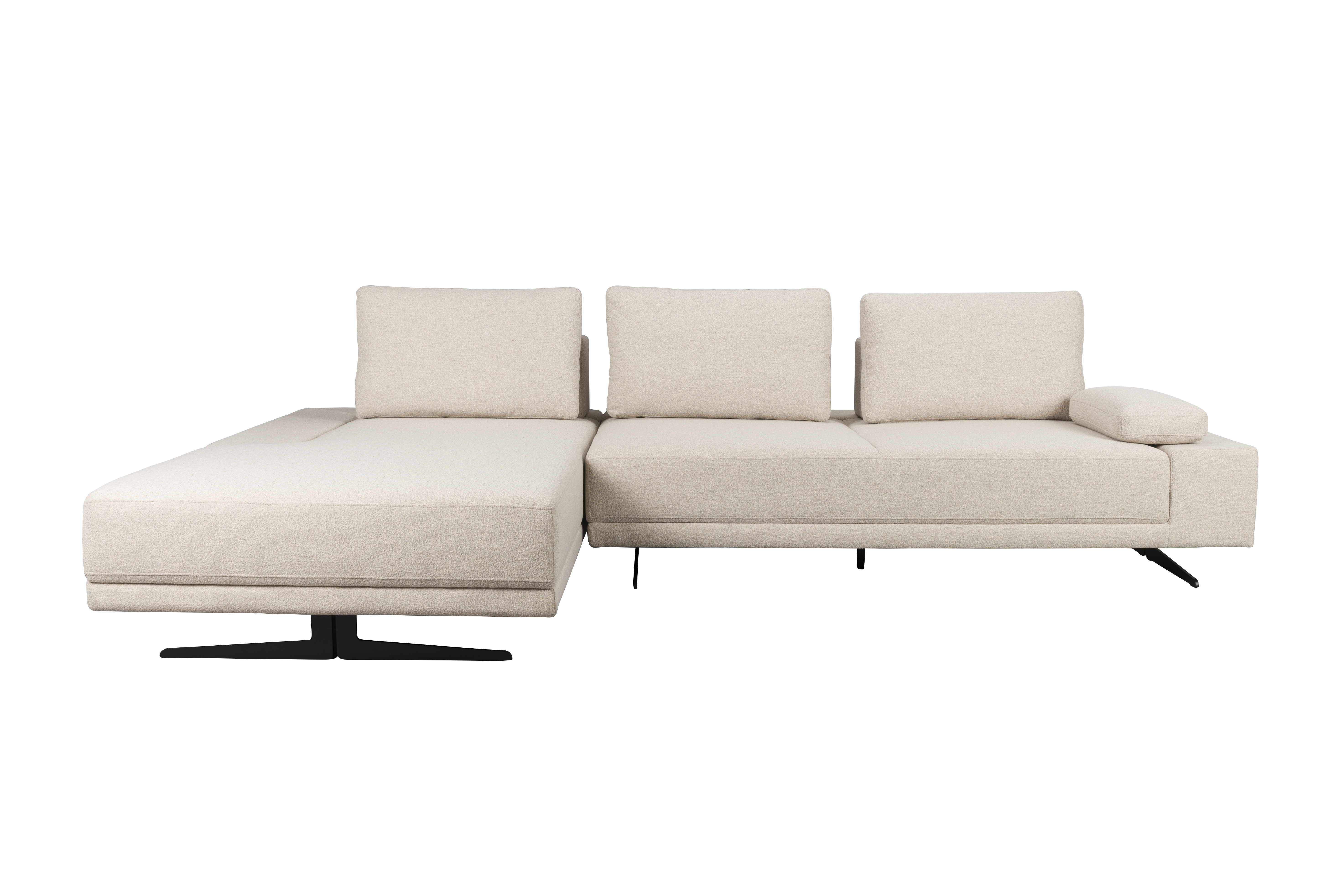 DUTCHBONE Shelly sofa, m. venstre chaiselong - offwhite polyester stof og stål