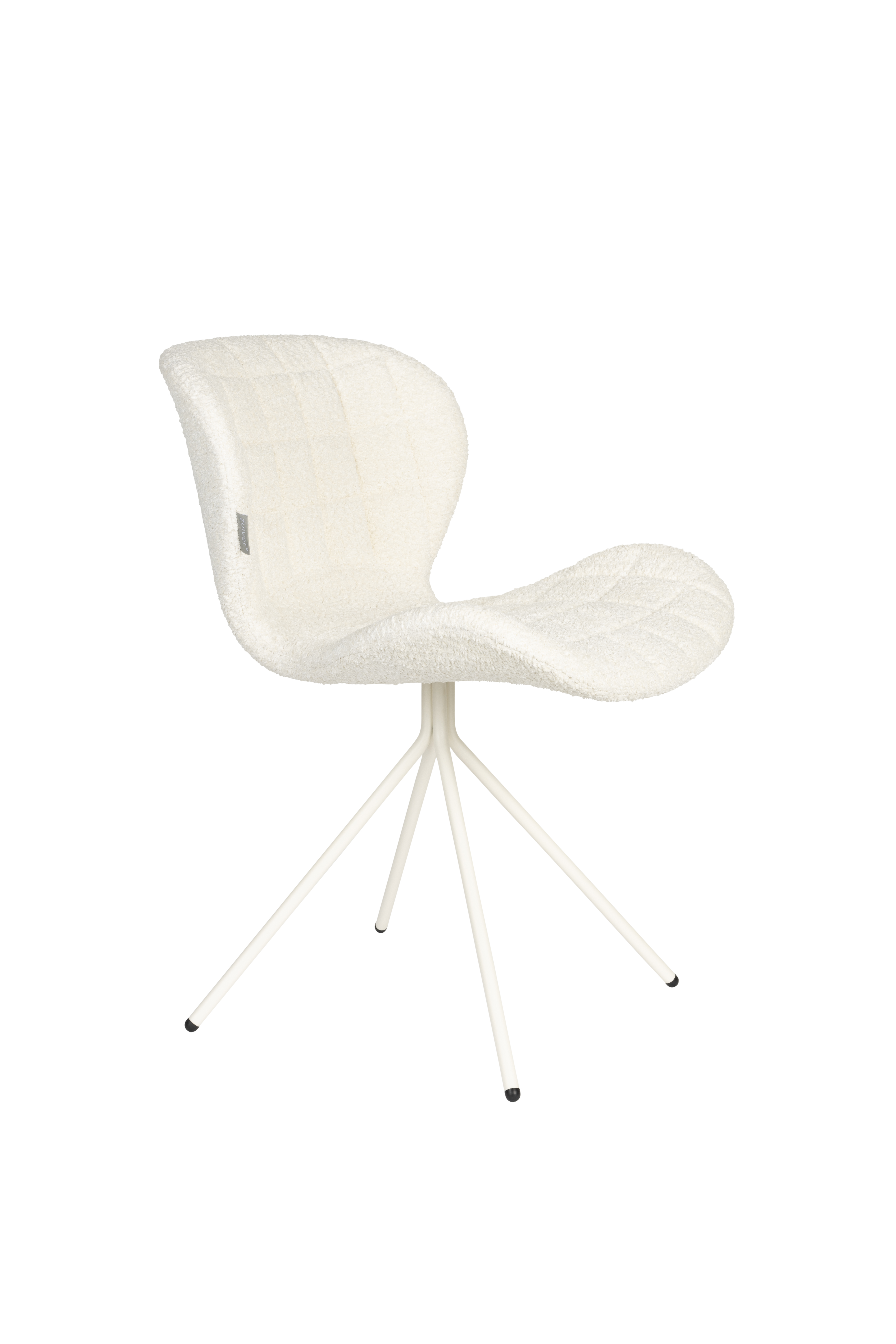 ZUIVER OMG Soft spisebordsstol - offwhite polyester og offwhite stål