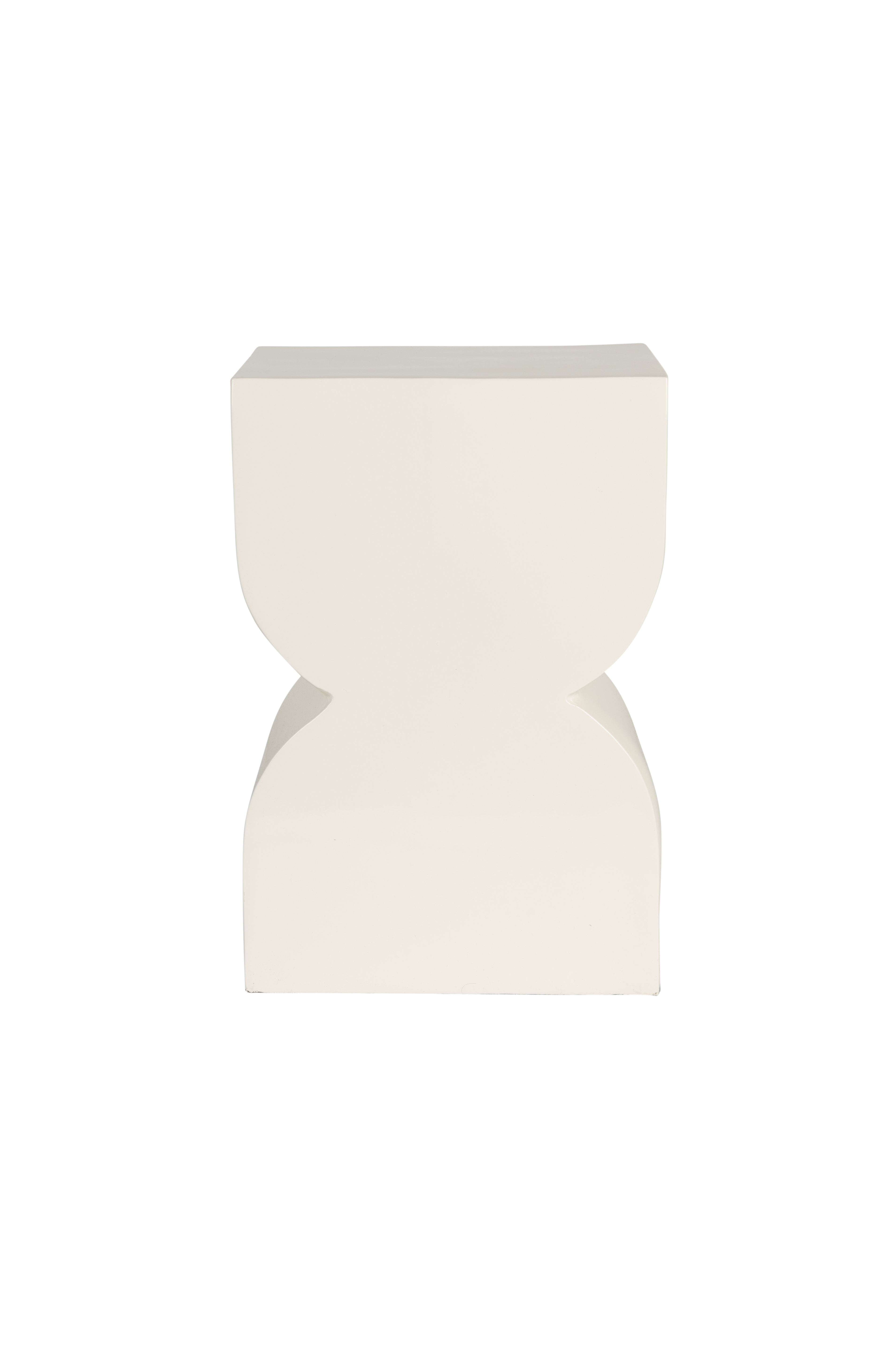 ZUIVER Cones skammel, rektangulær - blank beige aluminium (21x30)