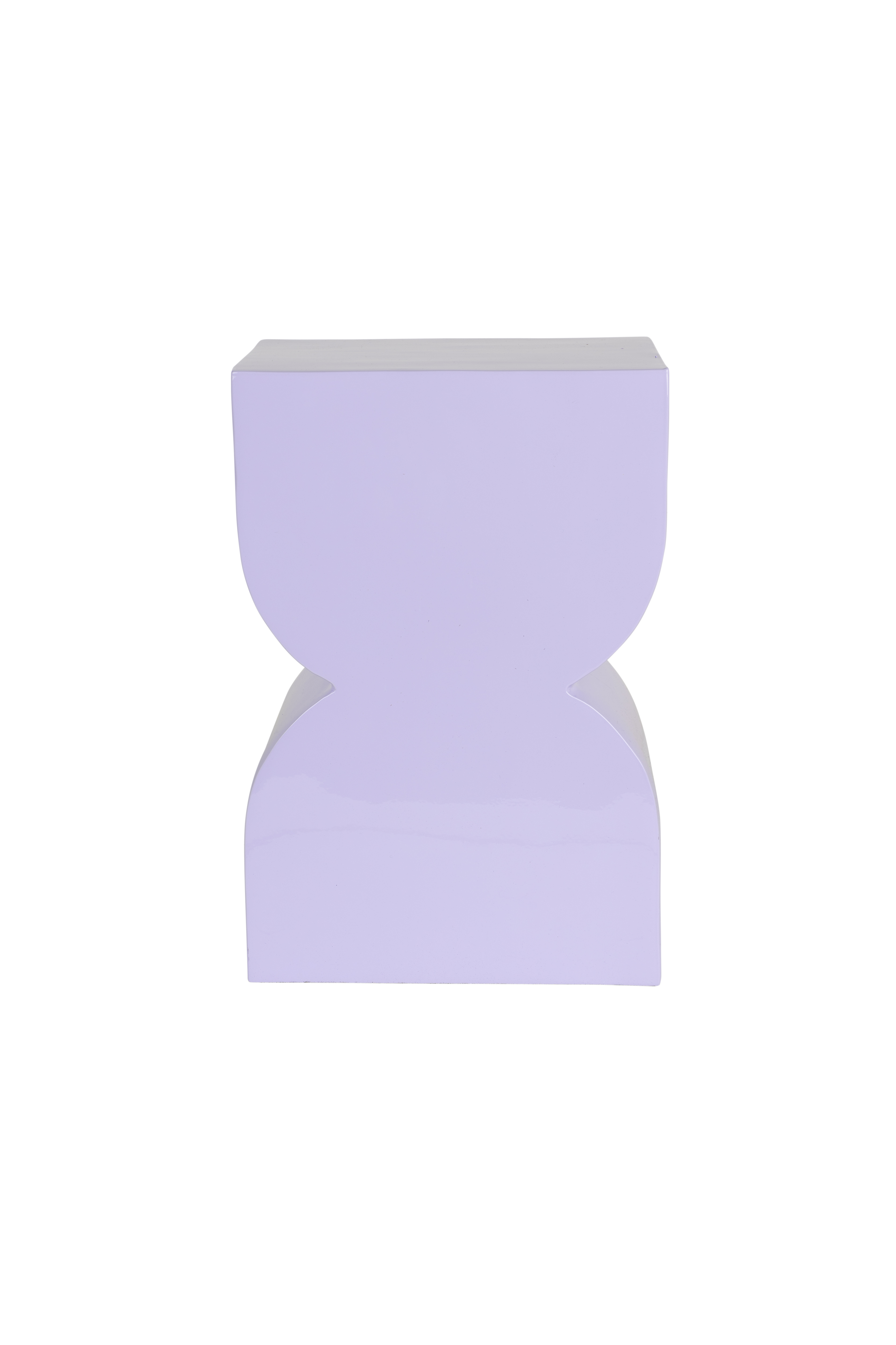 ZUIVER Cones skammel, rektangulær - blank lilla aluminium (21x30)