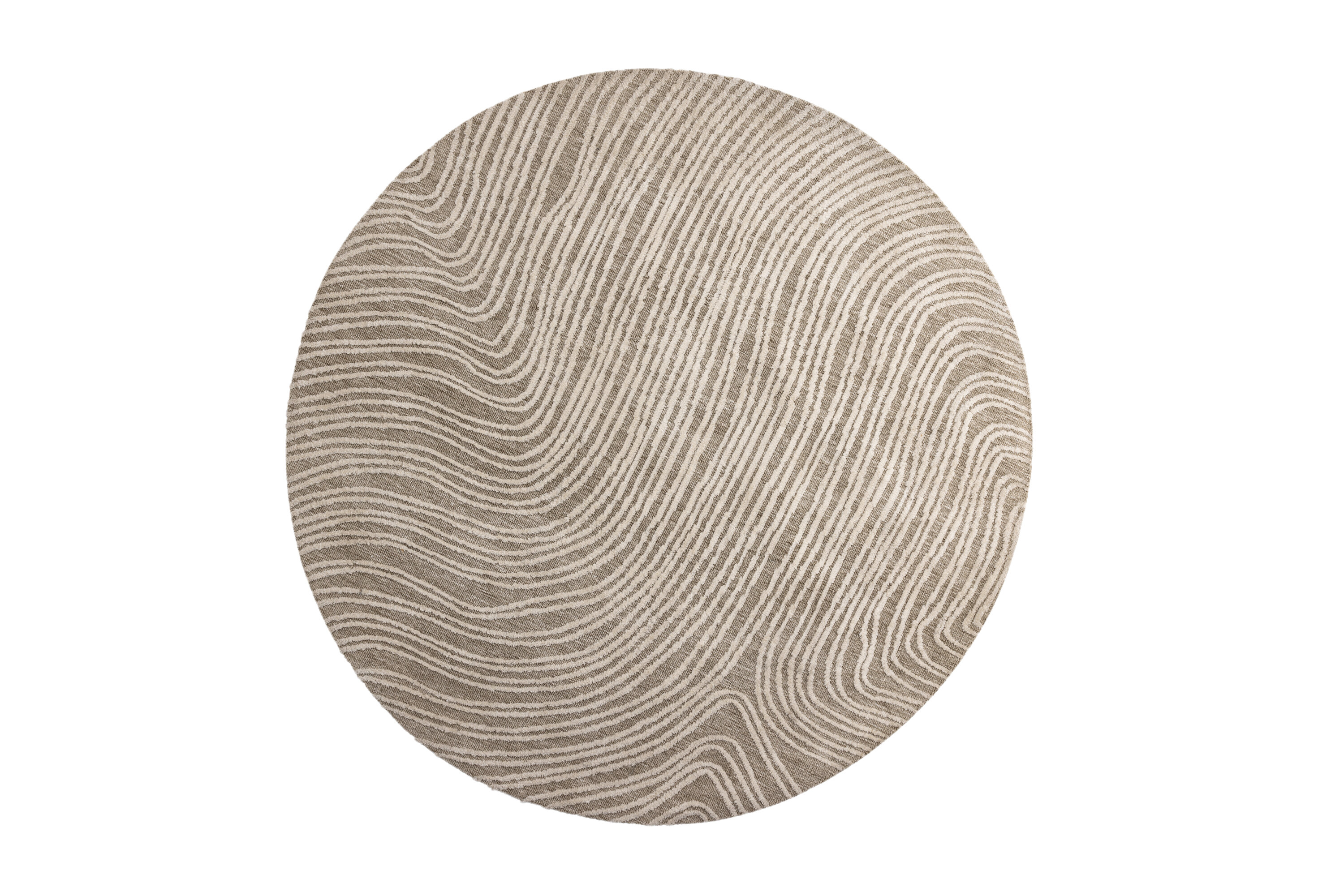 VENTURE DESIGN Melle Tæppe Melle Micropolyester - 200*200- -Rund-Ivory Beige